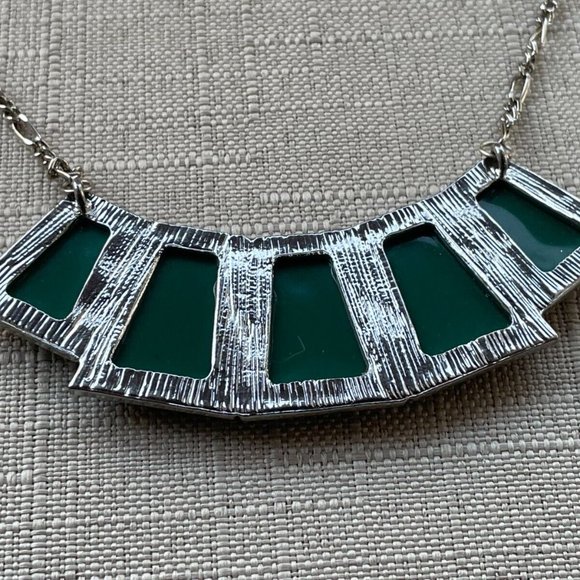 Necklace Women Fashion Jewelry Green Faux Stone Pendant Statement Neckalce - Picture 9 of 11